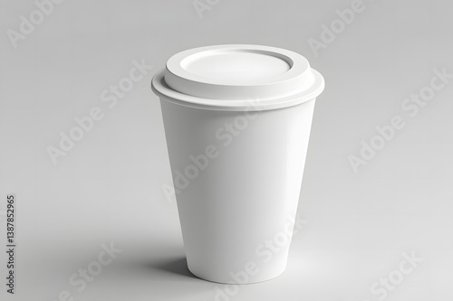 Wallpaper Mural Minimal Floating 3D Paper Cup Mockup – Clean White Design for Branding Torontodigital.ca