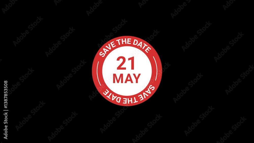 21 May save the date Animation