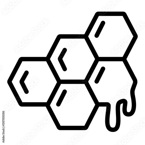 Honeycomb icon illustration. Nature vector illustrations.