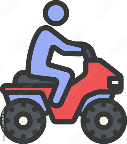 ATV Filled Line Icon