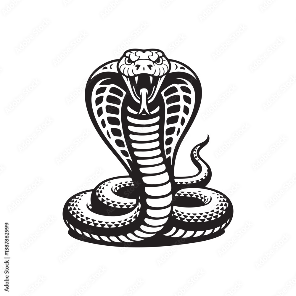 Fototapeta premium silhouette snake vector