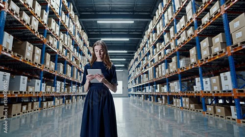 The Woman in Warehouse Setting