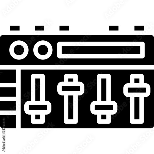 Mixing Board Icon Vector Element