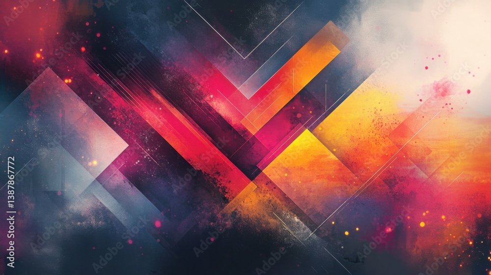 Obraz premium Abstract geometric flow