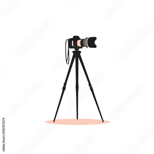 Tripod with camera icon representing photography and equipment setup