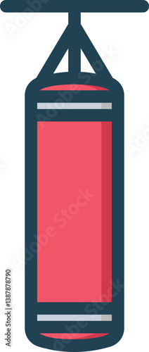 Punching Bag Filled Line Icon
