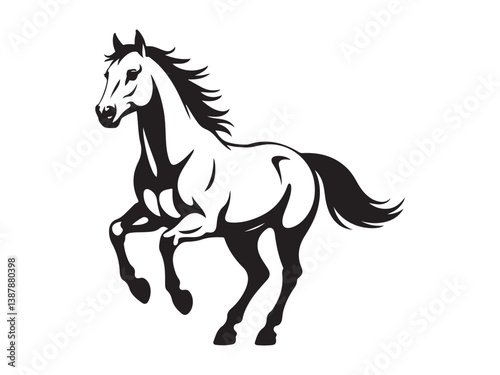 Running Horse Silhouette.