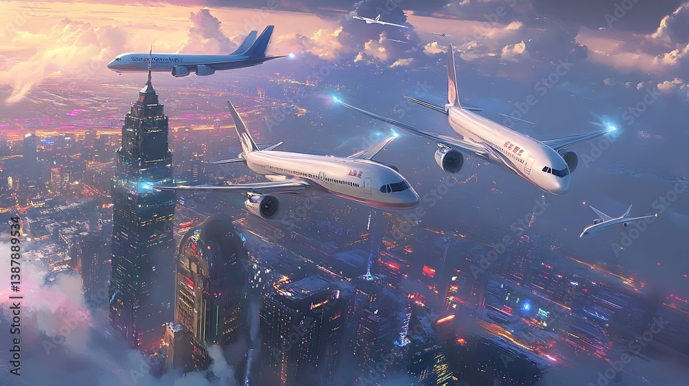 Obraz premium view from airplane