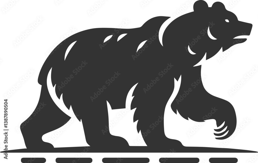 Obraz premium Silhouette of a bear