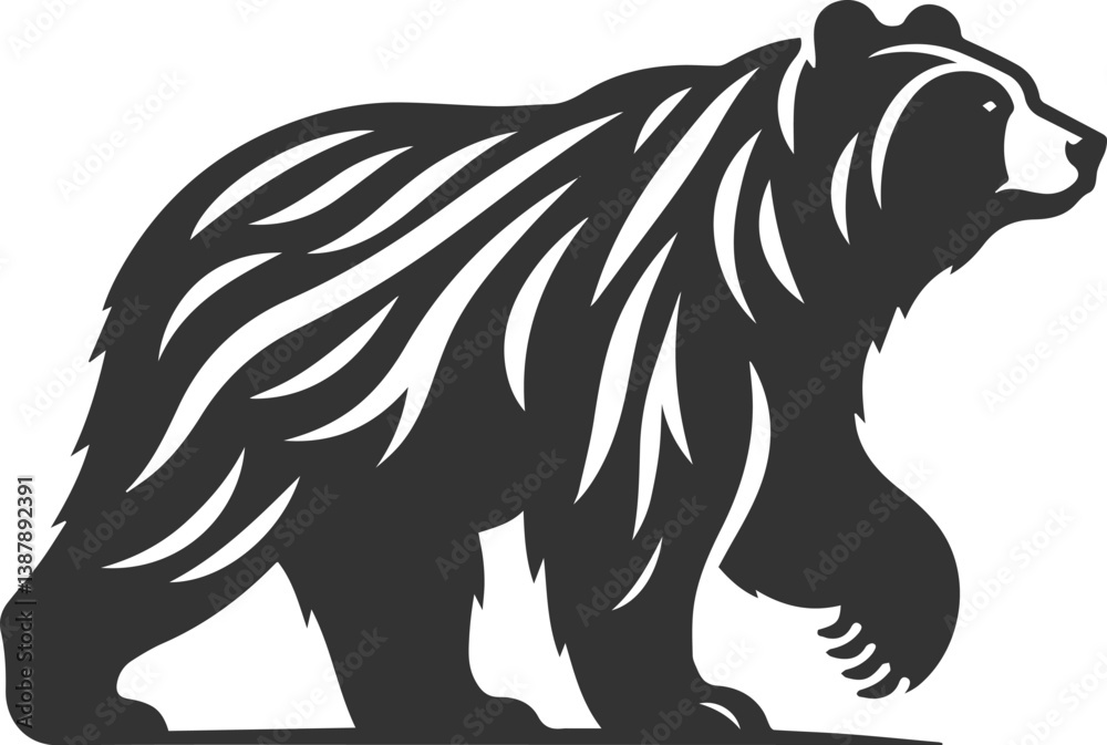 Fototapeta premium Silhouette of a bear