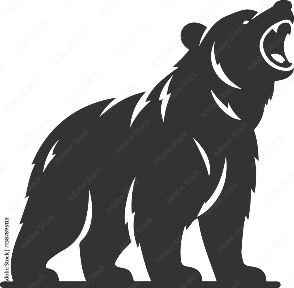 Obraz premium Silhouette of a bear