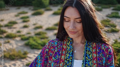 The Woman in Vibrant Attire