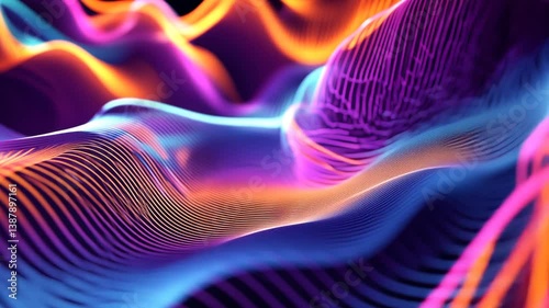 Mesmerizing Colorful Waves, Abstract Background with Vibrant Gradient Flow