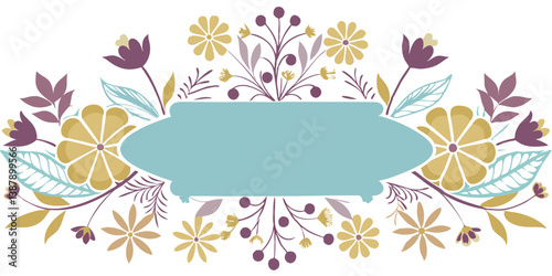 Floral background with free space for text