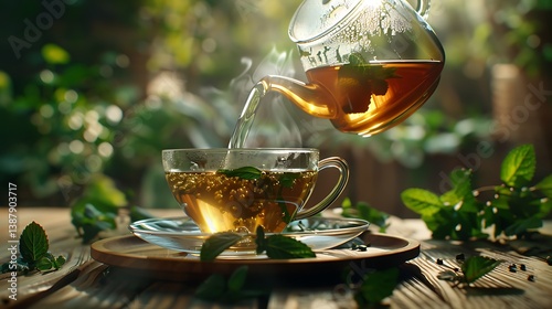 Beautiful Apartment, Sofa, Chair, Dining Table wall Mockup Interior design of modern living room.Generative AI