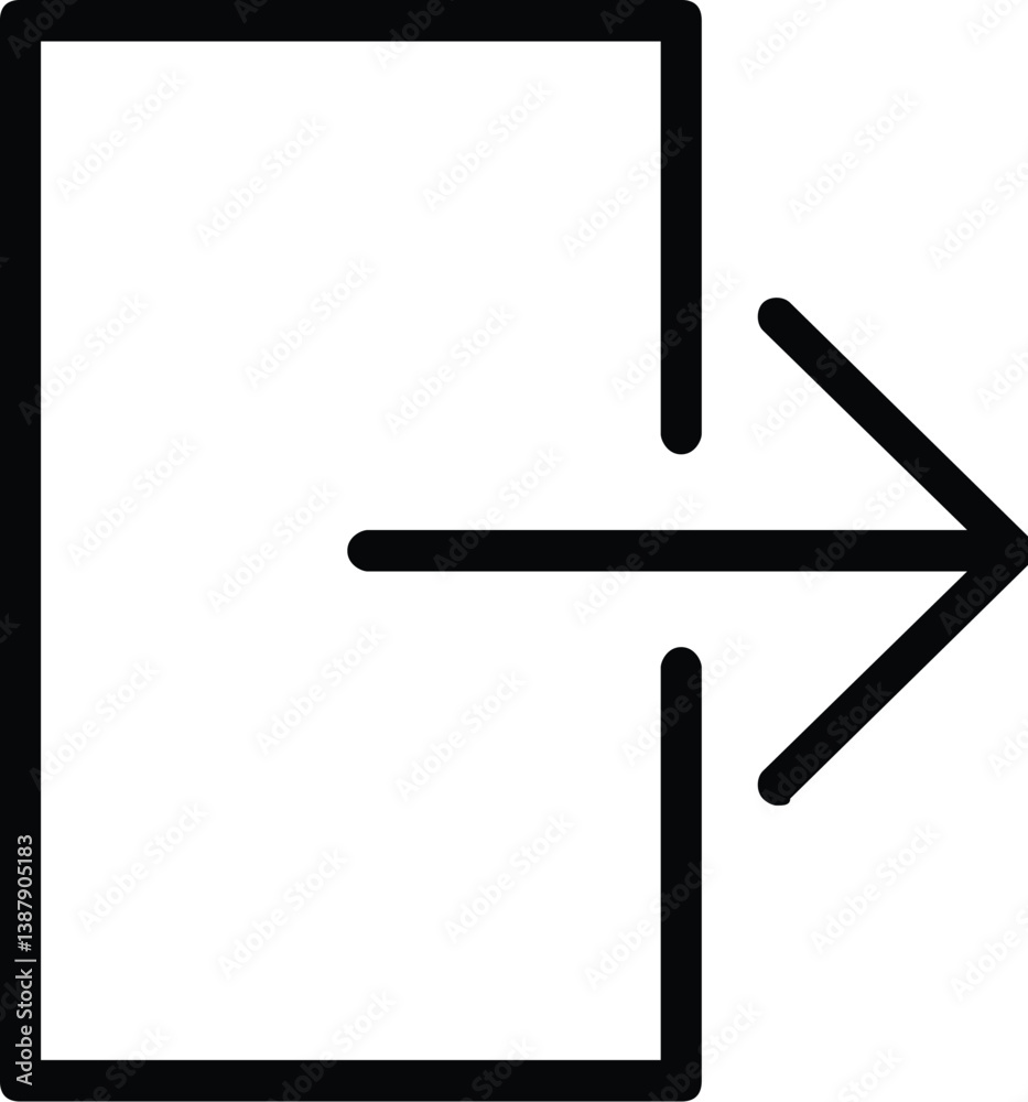 Exit door or logout icon Exit door or logout icon