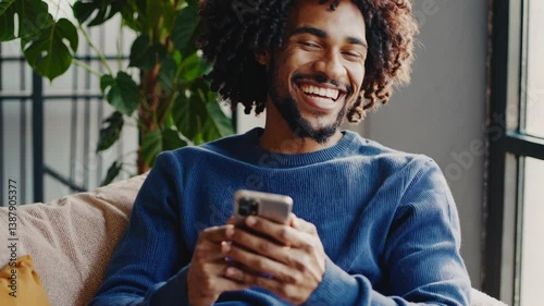 The Smiling Man with Phone