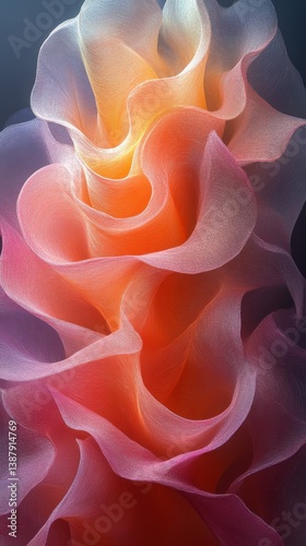 Vibrant Abstract Rose Petals: Colorful Floral Art with Silky Soft Texture for Elegant Digital Designs