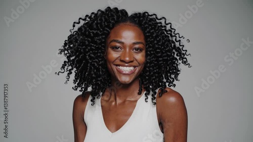 The Woman with Curly Hair