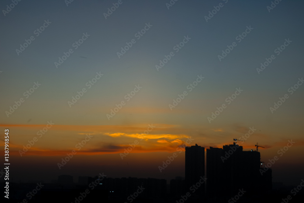 Colorful Pink and Blue Cloudscape at Sunset Colorful Pink and Blue Cloudscape at Sunset