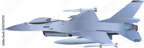Military jet plane F 16 fighting falcon 