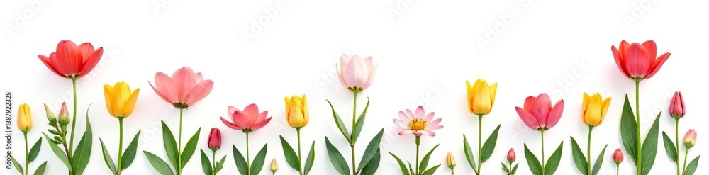 A single flower blooms isolated from the rest, peacefulness, white background, serenity A single flower blooms isolated from the rest, peacefulness, white background, serenity