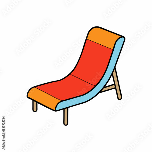 red chair isolated on white
