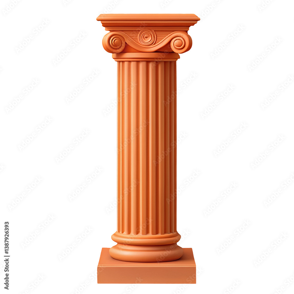 antique column isolated on white antique column isolated on white