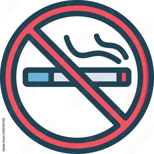 No Smoking Filled Line Icon