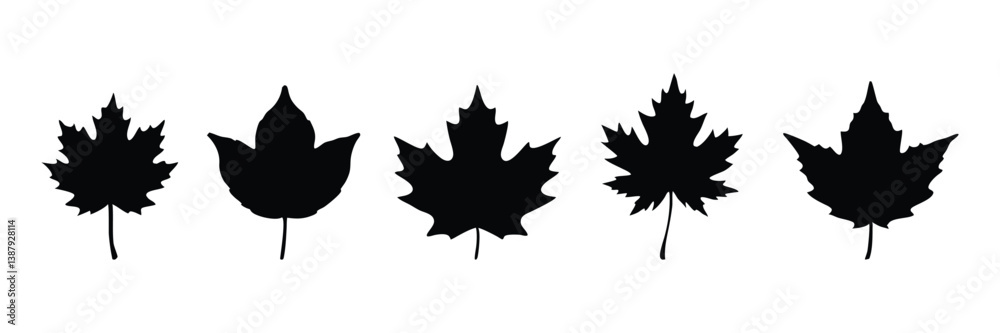 Maple leaf silhouette vector. Maple leaf silhouette vector.