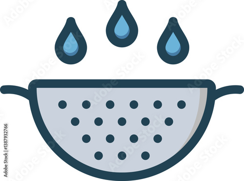 Strainer Filled Line Icon