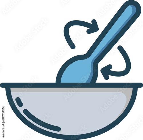Mix Batter Filled Line Icon