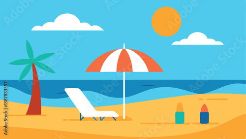 summer beach vector illustration