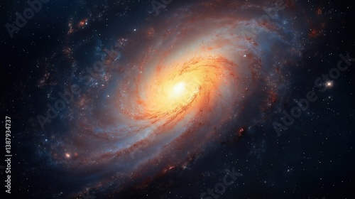 Stunning galactic spiral formation, perfect for astronomy, science, and space exploration visuals.