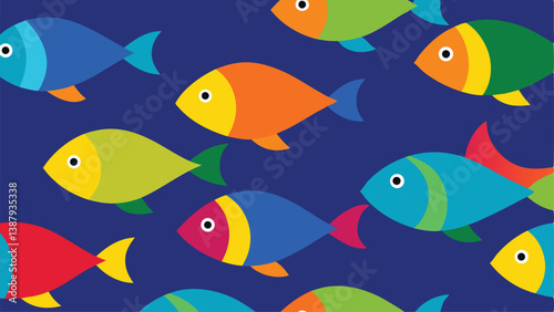 seamless pattern with fishes
