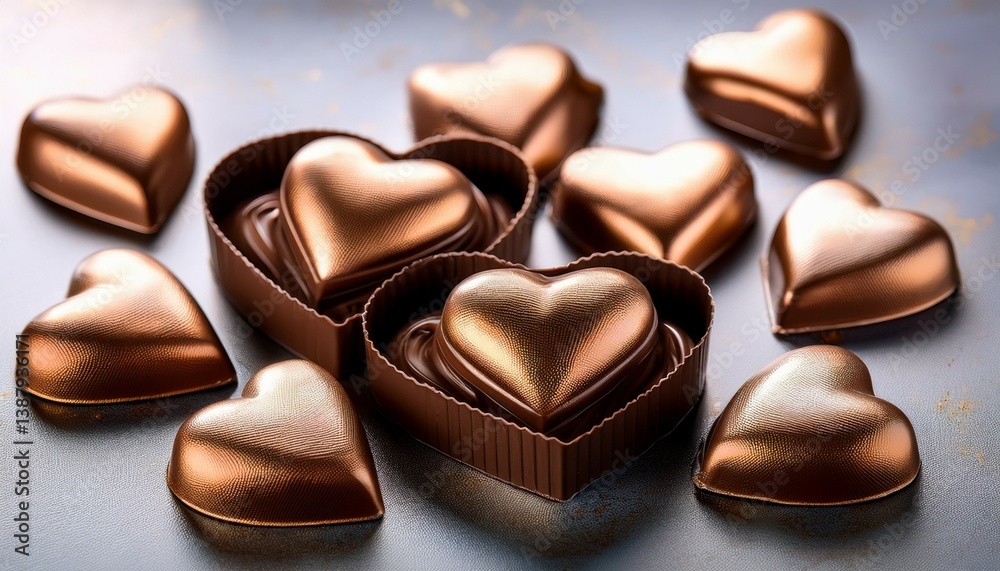 Fototapeta premium heart shaped chocolates