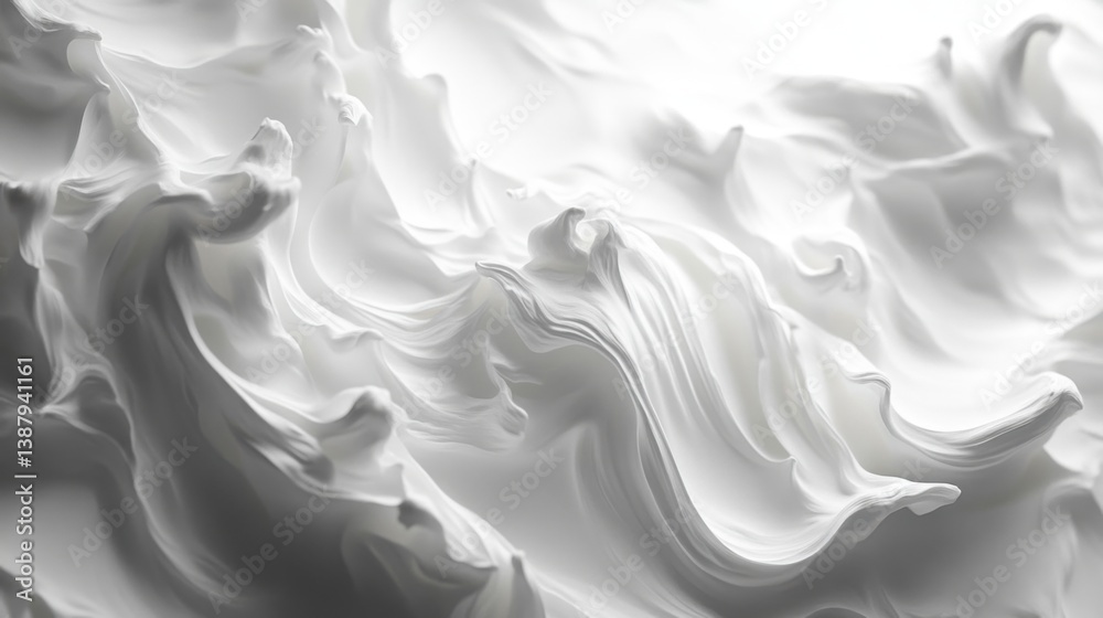 Obraz premium Abstract fluid white