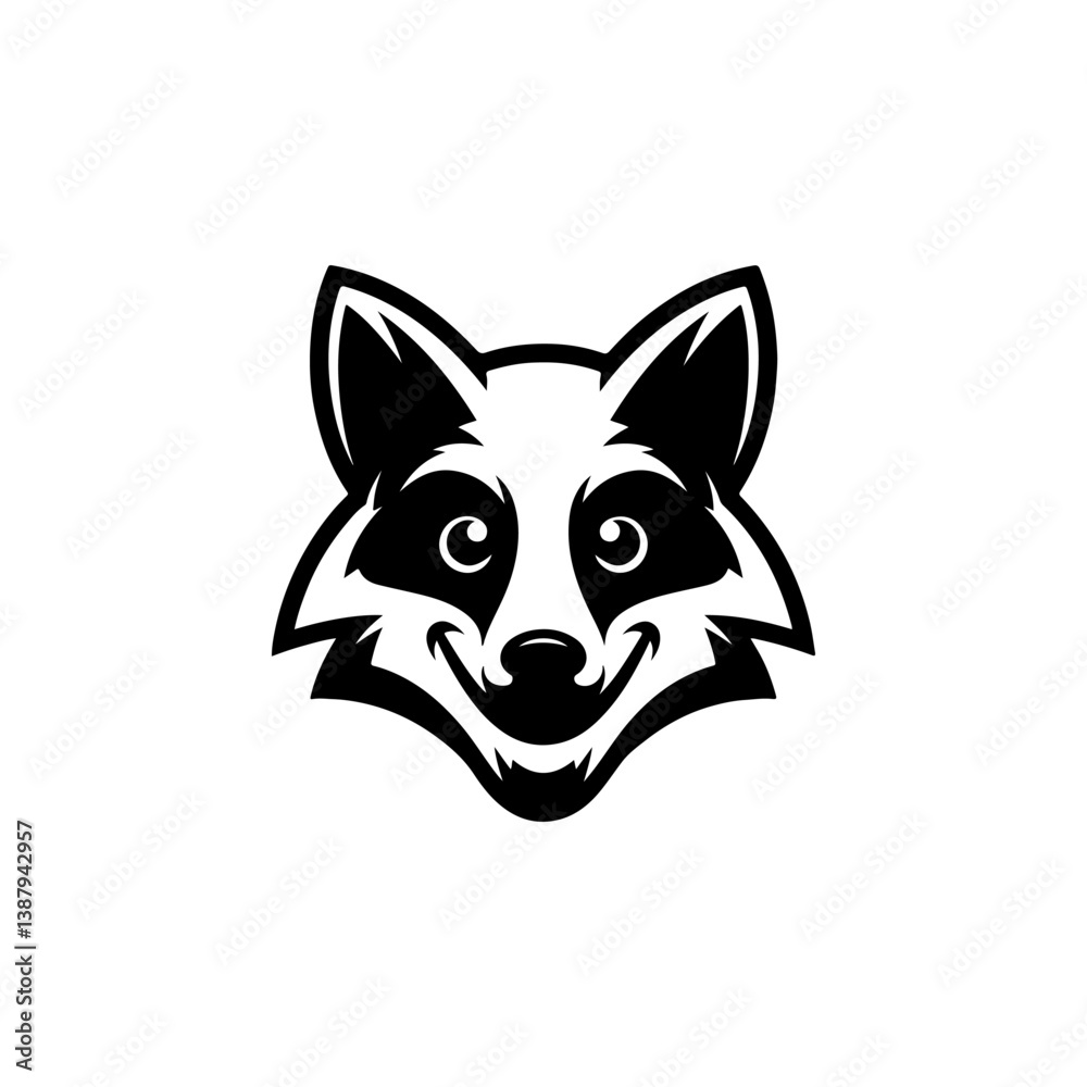 Fototapeta premium Illustration of fox head. Design element for logo, label, sign. Vector illustration