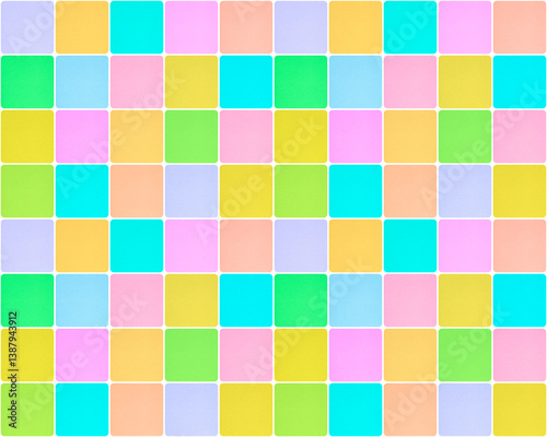 seamless pattern: multicolor rounded square textured tiles background