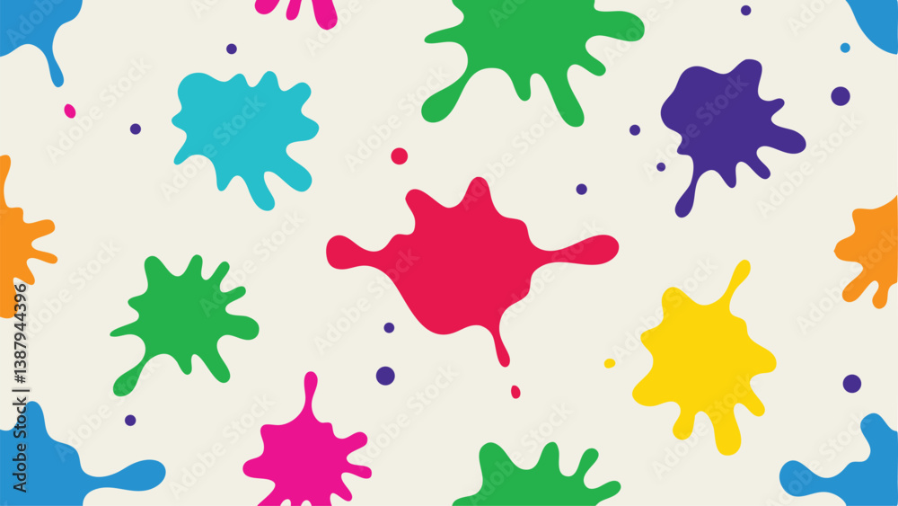 seamless pattern with colorful splashes seamless pattern with colorful splashes
