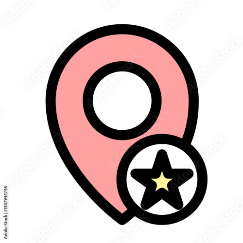 Favorite GPS location - modern GPS location or navigation icon symbol