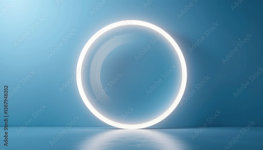 Dynamic neon circle installation urban gallery digital art contemporary space close-up modern design Dynamic neon circle installation urban gallery digital art contemporary space close-up modern design