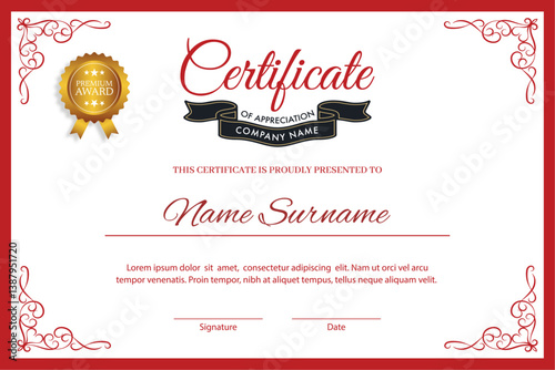 Abstract certificate template concept	
