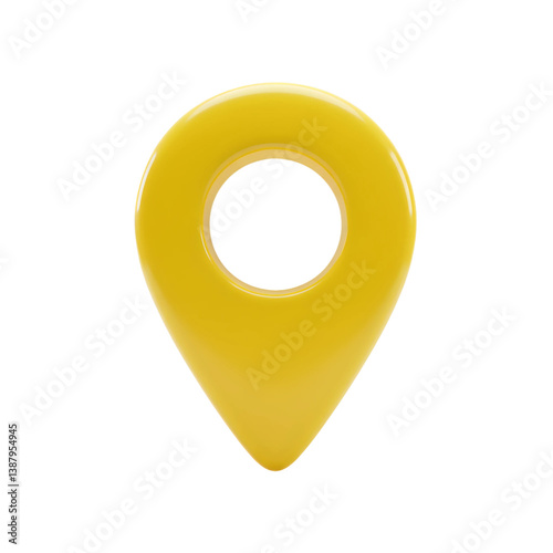 3D location sign, PNG