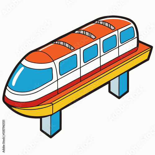 train on a white background