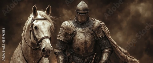 Knight and horse in armor