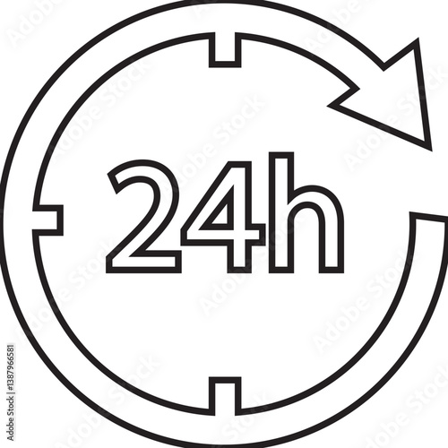 24 hours support, customer service, customer supplort icon
