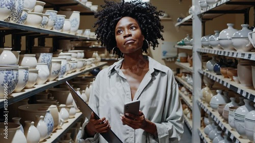 The Woman in Pottery Store