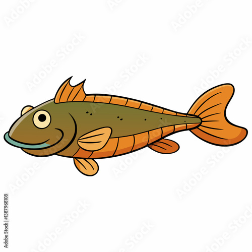 vector illustration of a fish