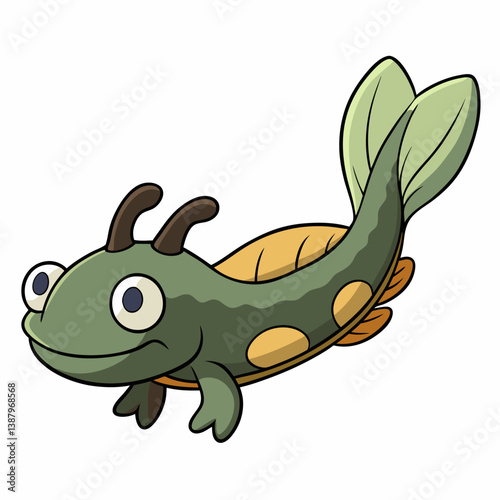 cartoon fish with a fish